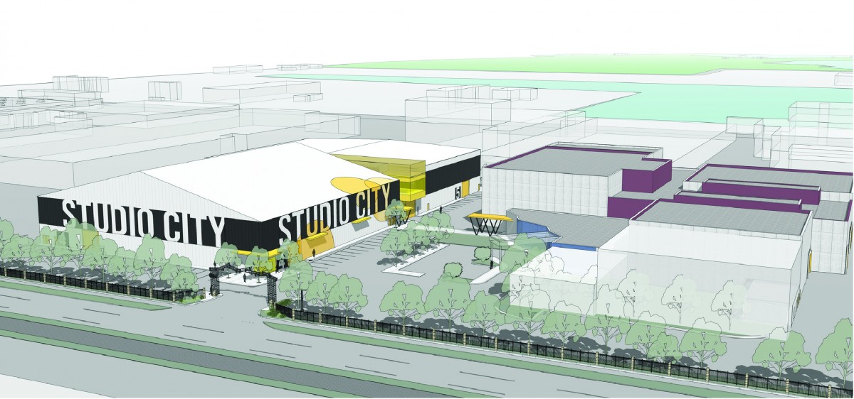 Studio City Perspective Rendering, Facing Southeast (Source: RAW Design)